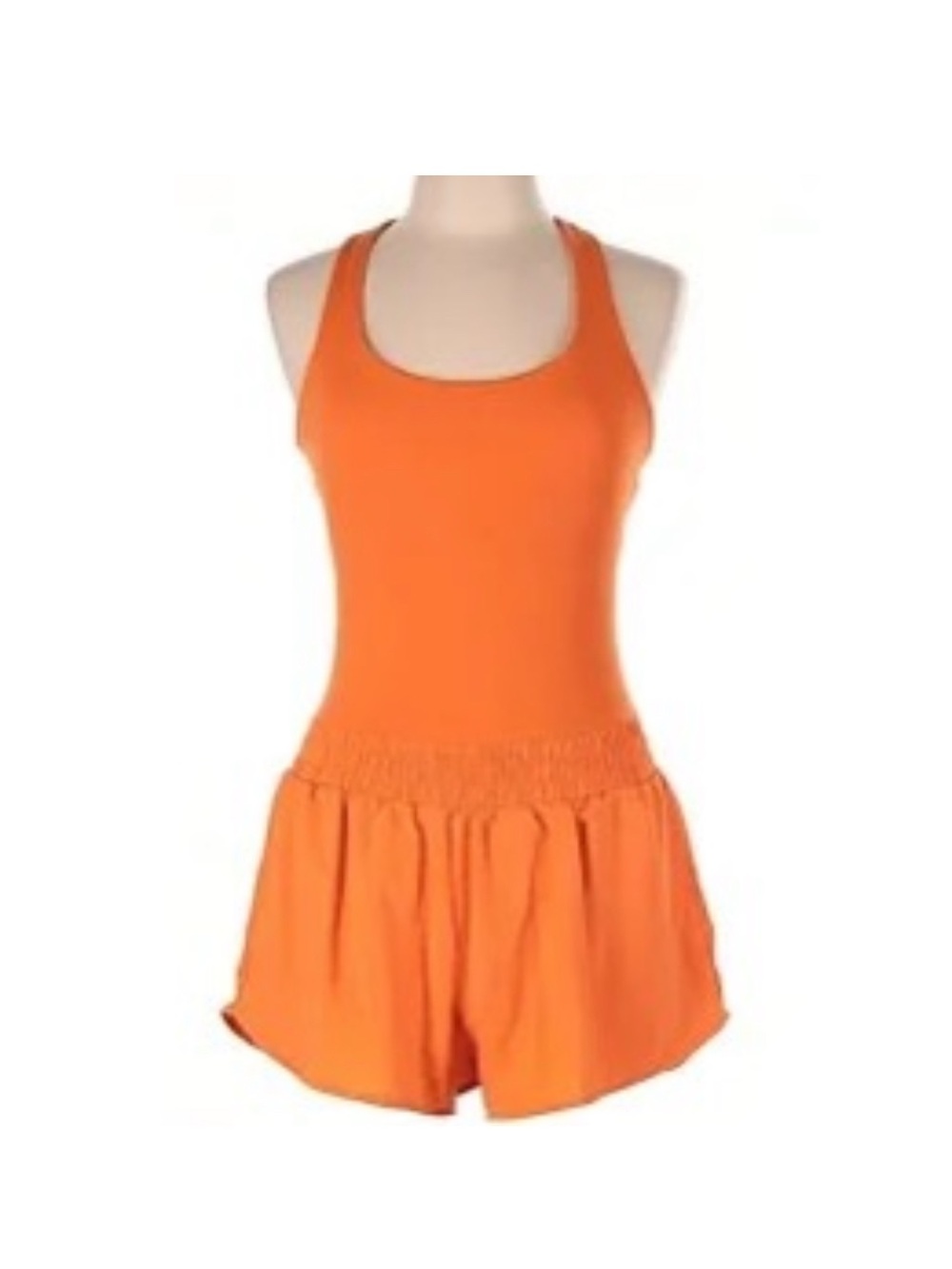Aerie OFFLINE Orange Athletic Romper Women’s Sleeveless Racerback Lounge Medium